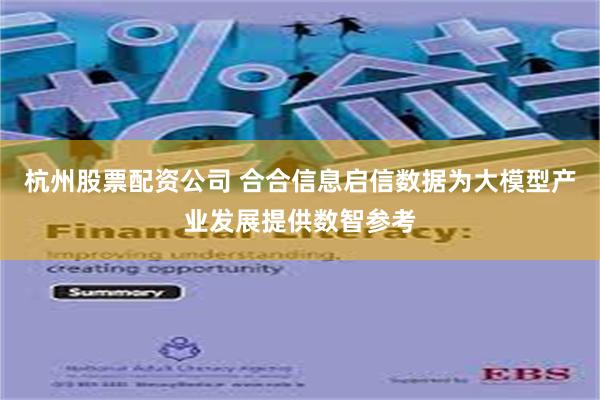 杭州股票配资公司 合合信息启信数据为大模型产业发展提供数智参考