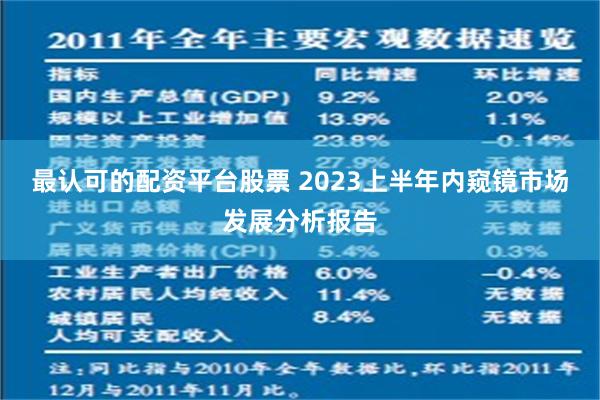 最认可的配资平台股票 2023上半年内窥镜市场发展分析报告