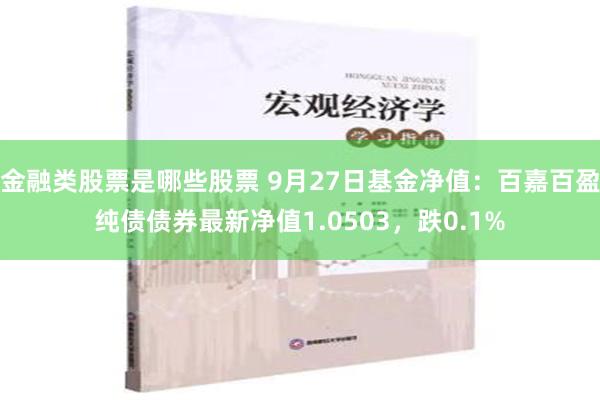 金融类股票是哪些股票 9月27日基金净值：百嘉百盈纯债债券最新净值1.0503，跌0.1%