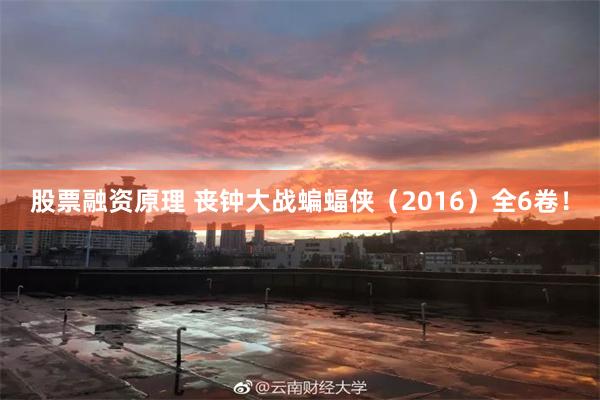 股票融资原理 丧钟大战蝙蝠侠（2016）全6卷！