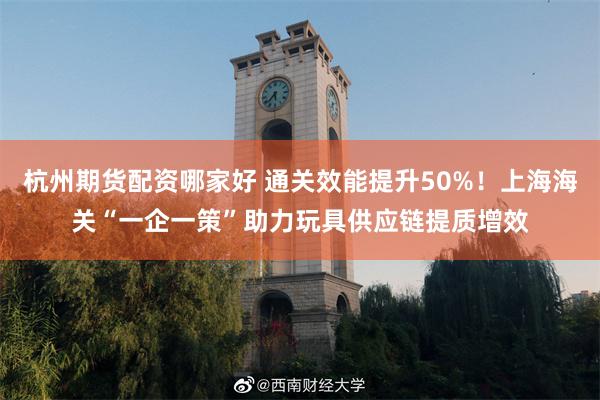 杭州期货配资哪家好 通关效能提升50%！上海海关“一企一策”助力玩具供应链提质增效