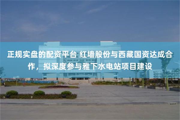 正规实盘的配资平台 红墙股份与西藏国资达成合作，拟深度参与雅下水电站项目建设