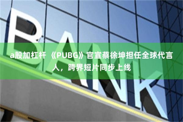 a股加杠杆 《PUBG》官宣蔡徐坤担任全球代言人，跨界短片同步上线