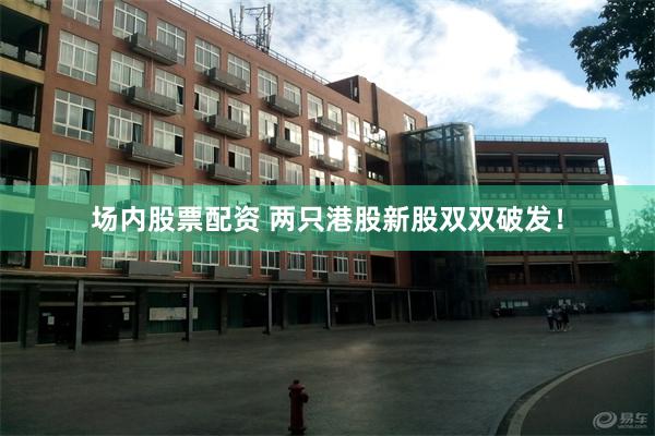 场内股票配资 两只港股新股双双破发！