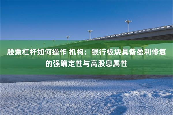 股票杠杆如何操作 机构：银行板块具备盈利修复的强确定性与高股息属性