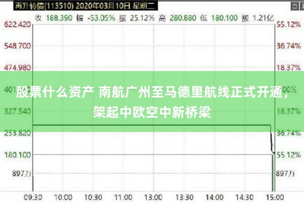 股票什么资产 南航广州至马德里航线正式开通，架起中欧空中新桥梁