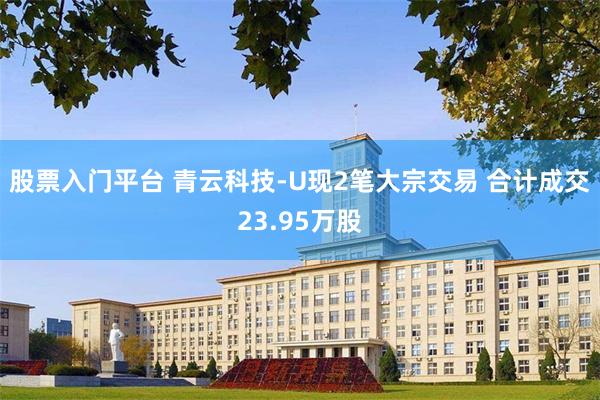 股票入门平台 青云科技-U现2笔大宗交易 合计成交23.95万股