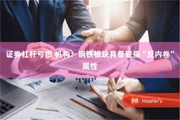 证券杠杆亏损 机构：钢铁板块具备较强“反内卷”属性