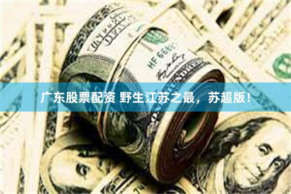 广东股票配资 野生江苏之最，苏超版！