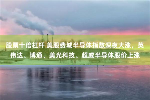 股票十倍杠杆 美股费城半导体指数深夜大涨，英伟达、博通、美光科技、超威半导体股价上涨