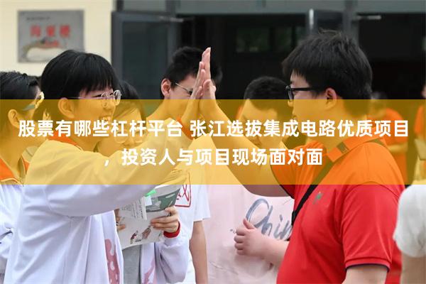 股票有哪些杠杆平台 张江选拔集成电路优质项目，投资人与项目现场面对面